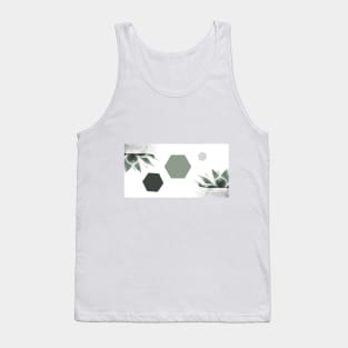 Succulents and hexagons Tank Top